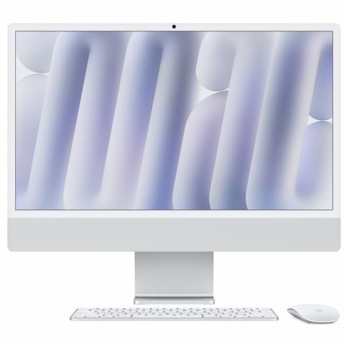 All in one Apple iMac, 24", Retina 4,5K, M4 (8-jedrni procesor in 8-jedrni grafični procesor), 16 GB, 256 GB SSD, DE, MacOS,srebrne barve