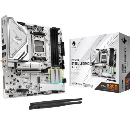 Osnovna plošča ASROCK B850M Steel Legend WiFi AM5 4xDDR5 mATX osnovna plošča