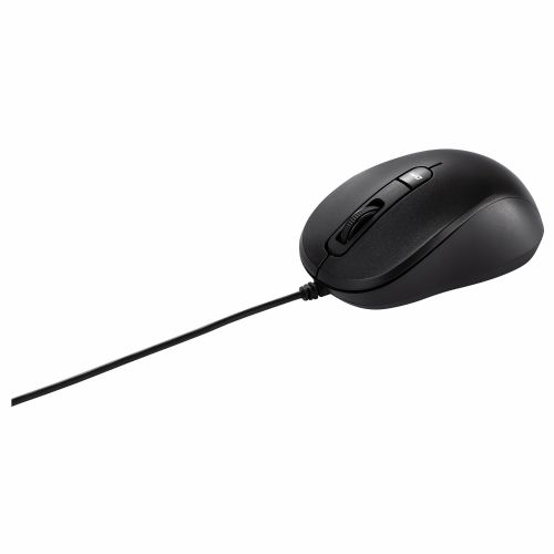 Miška Asus MU101C optična, 3200 DPI, tihi klik, USB, črna