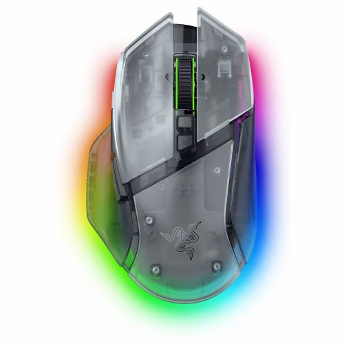 Miška Razer Basilisk V3 Pro 35K optična, brezžična, 35000 DPI, 11 programabilnih gumbov, fantomsko bela