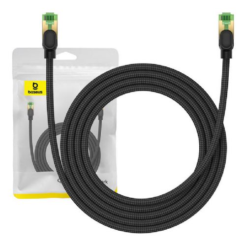 Pleteni omrežni kabel cat.8 Baseus Ethernet RJ45, 40Gbps, 2m (črn)