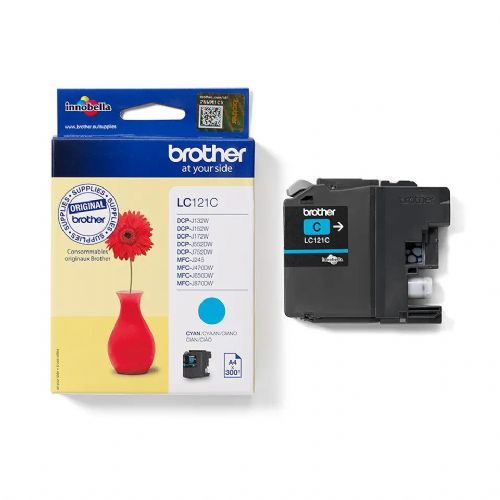 Brother LC 121 C (LC121C) modra, originalna kartuša