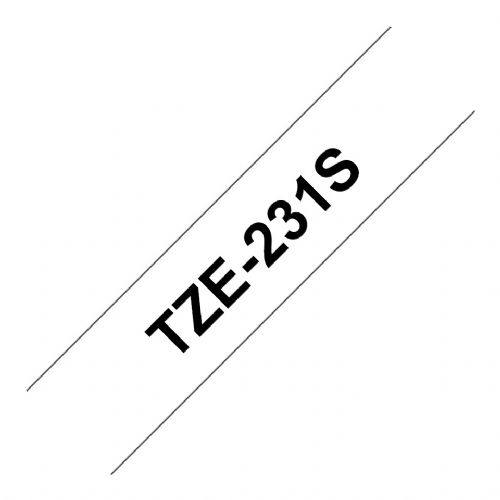 Laminiran trak za etikete Brother TZe-231S, širine 12 mm