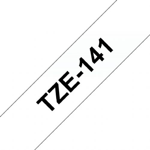 Brother TZe-141 črna/brezbarvna