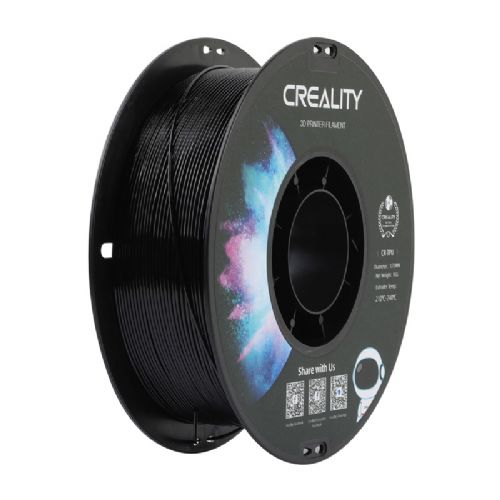 Filamenti za 3D tiskanje Creality CR-TPU 1,75 mm črna, visoka fleksibilnost, odpornost proti obrabi, mehka tekstura, kemična odpornost, 1 kg
