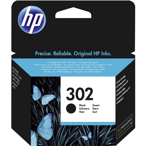 Črnilo HP 302 F6U66AE, črna