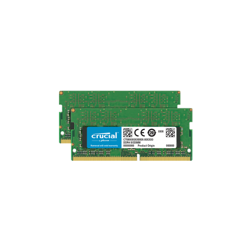 Crucial 16GB Kit (2 x 8GB) DDR4-2400 SODIMM PC4-19200 CL17, 1.2V Single  Ranked - CT2K8G4SFS824A