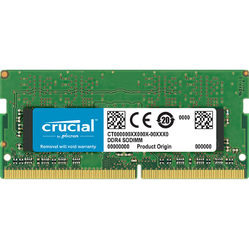 RAM za prenosnike Crucial 8 GB DDR4-2400 SODIMM PC4-19200 CL17, 1,2 V Single Ranked (CT8G4SFS824A)