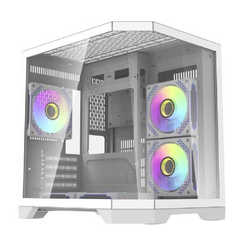 Računalniško ohišje Darflash FT350 + 5 aRGB ventilatorjev (belo)