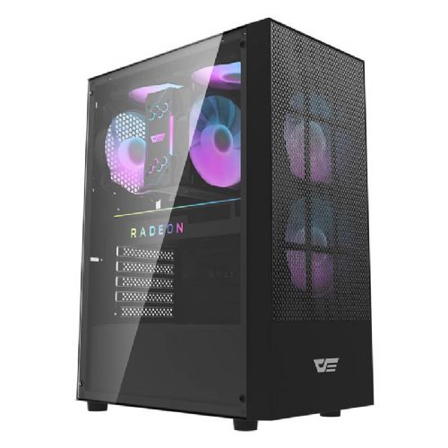Računalniško ohišje Darkflash A290 + 3 ventilatorji (črno)
