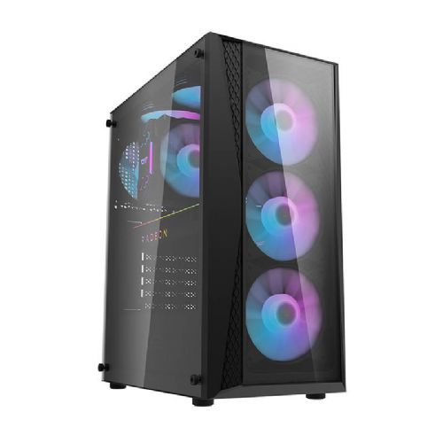 Računalniško ohišje Darkflash DK352 Plus s 4 ventilatorji (črno)