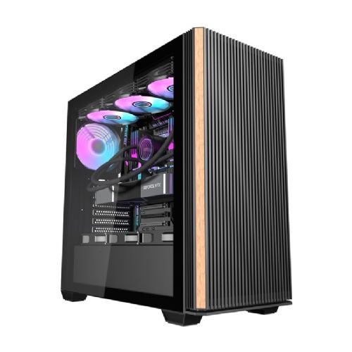 Računalniško ohišje Darkflash DS900WS (črno) + 4 ventilatorji