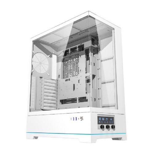 Darkflash DY451L računalniško ohišje brez ventilatorjev (belo)