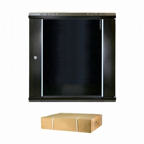 DATECH zidni kabinet 9U 501 600x450 črn + polica DP.6409.9001