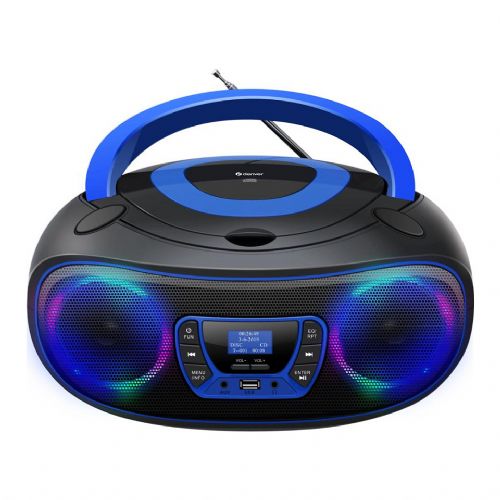 Denver DAB+ Boombox z DAB+/FM radiem, funkcijo Bluetooth, modre barve