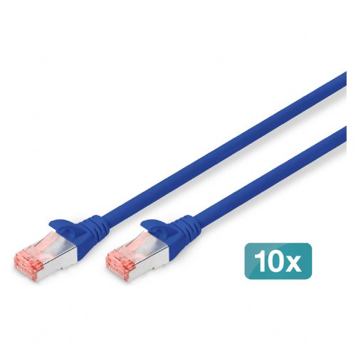 DIGITUS CAT 6 S/FTP patch kabel, 10 kosov, 3 m, moder