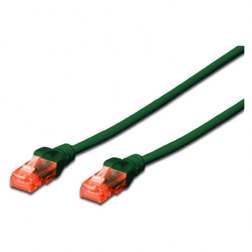 DIGITUS CAT 6 U/UTP patch kabel - LSZH, 0,25 m, zelen