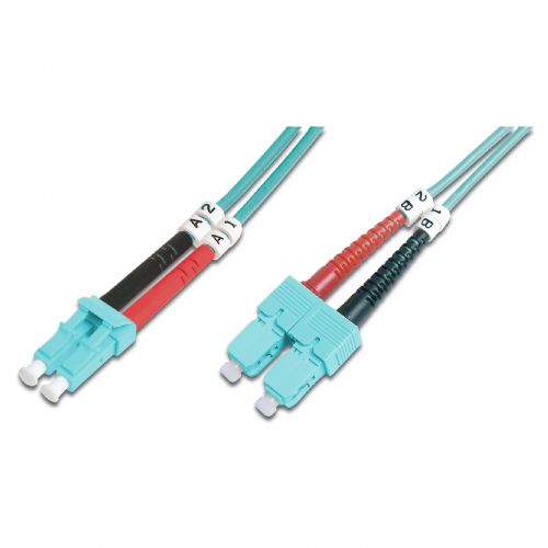 DIGITUS LWL patchkabel LC -> SC 5,00 m večmodni dupleksni OM3