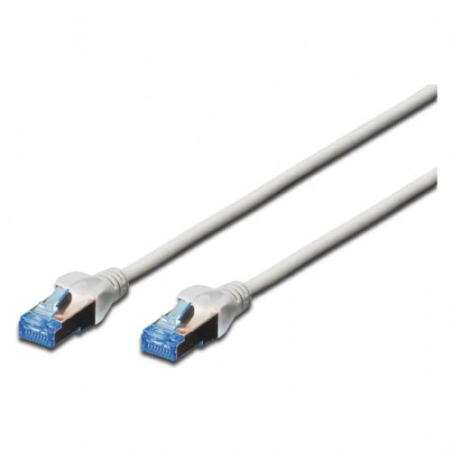 DIGITUS Patchkabel Cat5e SF/UTP Ste. RJ45 5,00 m Grau Polybeutel