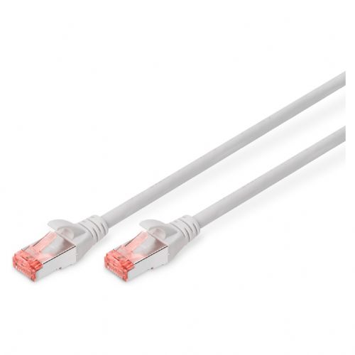 DIGITUS patch kabel Cat6 S/FTP 2xRJ45 1,5 m siv, zaščita ročice