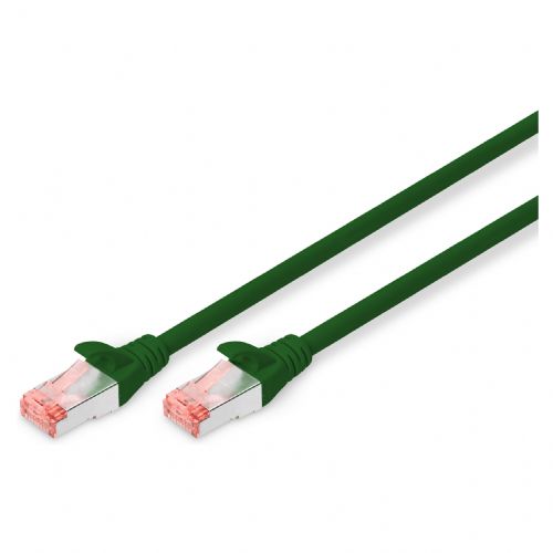 DIGITUS patch kabel Cat6 S/FTP 2xRJ45 5,0 m zelena zaščitna ročica v polietilenski vrečki