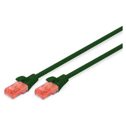 DIGITUS patch kabel Cat6 U/UTP 2xRJ45 1,0 m zelen LSZH