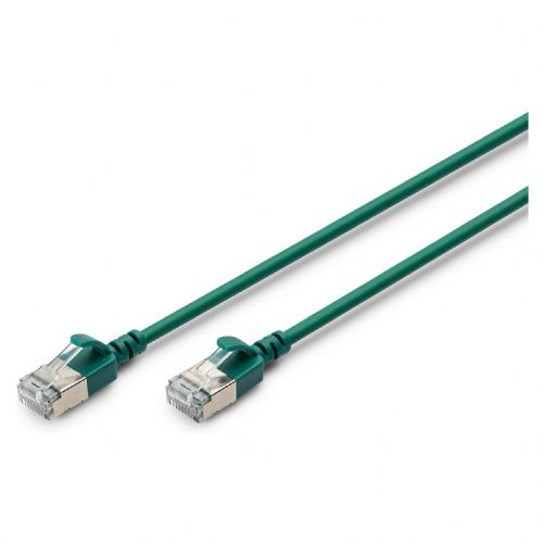 DIGITUS patch kabel CAT 6A F/FTP tanek 0,30 m zelen