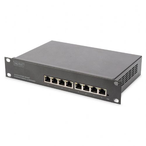 DIGITUS stikalo 8-port gigabit managed črna