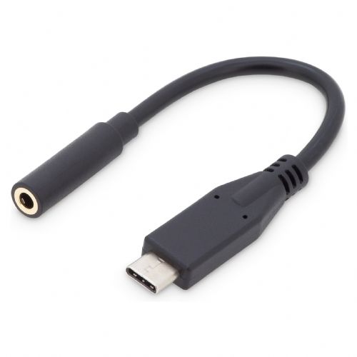 DIGITUS USB-C avdio adapterski kabel tip C - žični kabel/vtičnica 0,2 m, bel