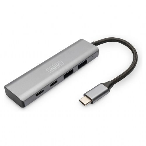 DIGITUS USB-C-Hub 4-Port 3.1 ->2xUSB A 2xUSB C int.Kabel