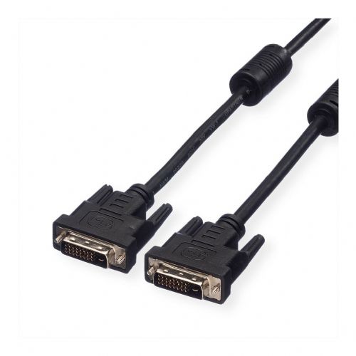 Kabel Value DVI-D Dual Link 5m, 24+1 pini, črn, vtič-vtič