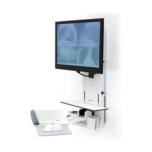 Ergotron StyleView vertikalno dvigalo za sedenje in stoje (belo)