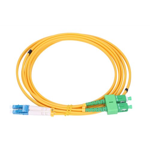 Extralink LC/UPC-SC/APC | Patchcord | Single Mode, Duplex, G652D, PVC, 3mm, 1m