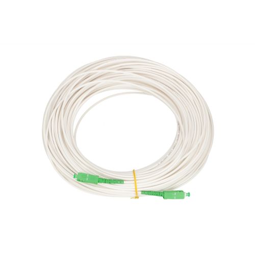 Extralink SC/APC-SC/APC | Patchcord | LSZH, Single mode, Simplex, G.657A1, 3mm, 30m, white