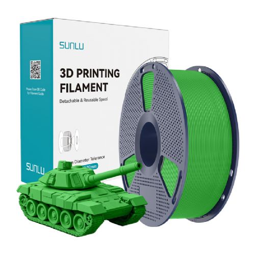 Filament za 3D tiskanje Sunlu PLA+ HS G 1,75 mm, zelena, visokohitrostni, visoka udarna trdnost, natančnost ±0,02 mm, enostavno tiskanje