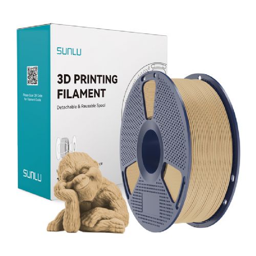 3D filament Sunlu Wood Maple, 1,75 mm, 1 kg, lesni filament, javorjeve barve