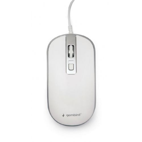 Gembird MUS-4B-06-WS White/Silver, optična miška