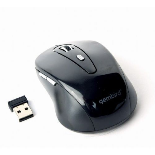 Brezžična miška Gembird MUSW-6B-01, USB, črna