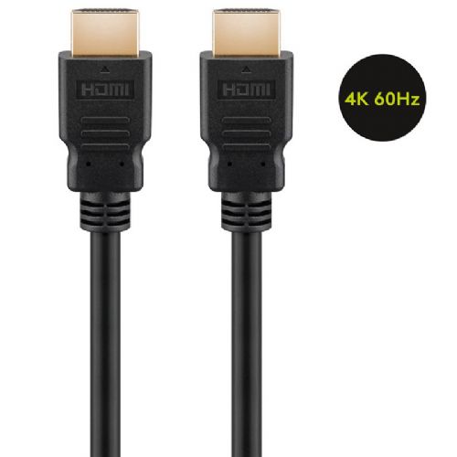 GOOBAY High Speed HDMI (M/M) 2.0 4K 60Hz 15m z Ethernet pozlačen črn kabel 155147081