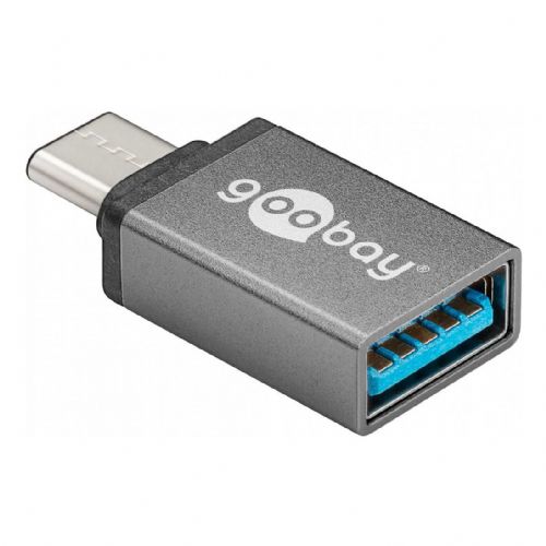 Goobay USB 3.2 Gen 1 adapter, USB-C moški &amp;gt; USB-A ženski (siv)