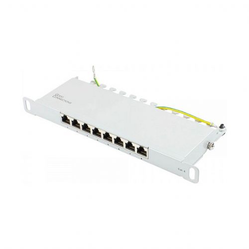 Good Connections patch panel 10" kat. 6 8-pinski 0,5 HE svetlo siv