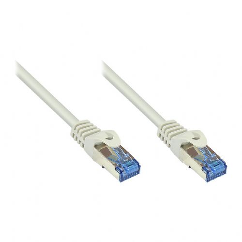 GoodConnections patch kabel z zaščito z zaklepnim jezičkom, kat. 6A, S/FTP, PiMF, brez halogenov, 500 MHz, siv, 20 m