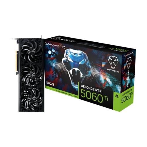Grafična kartica Gainward GeForce RTX 5060 Ti Python III 8GB (DLSS 4, 3x DisplayPort, 1x HDMI 2.1)