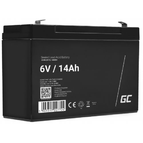 Nadomestna baterija Green Cell AGM34 6V/14Ah