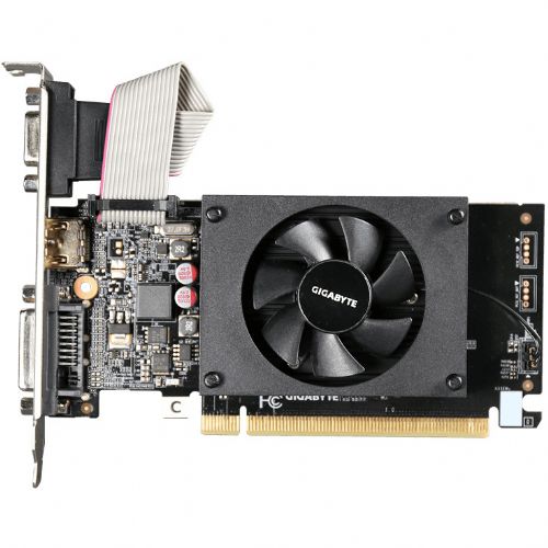 Grafična kartica Gigabyte GeForce GT 710 2 GB GDDR3, PCI Express 2.0, HDMI/DVI/VGA, aktivno hlajenje