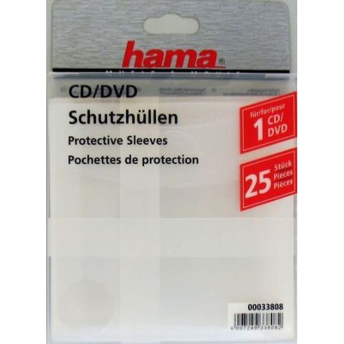 Hama CD/DVD OVITKI 1/25 PROZORNE