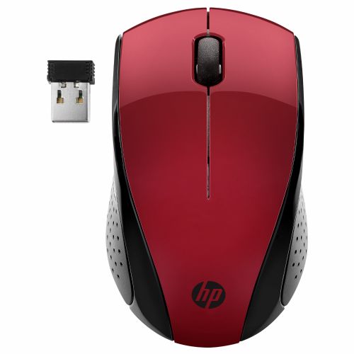 Brezžična miška HP 220, rdeča/črna