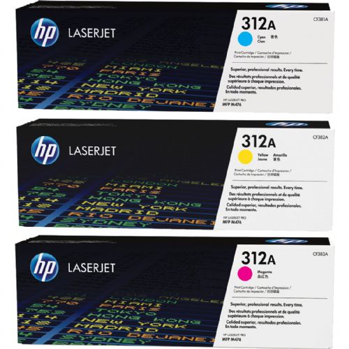 HP CF440AM Tri-Colour Pack 312A, komplet originalnih tonerjev