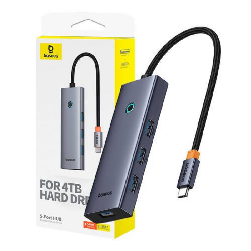 Hub 5v1 Baseus UltraJoy 5-Port (4xUSB 3.0, PD) siv