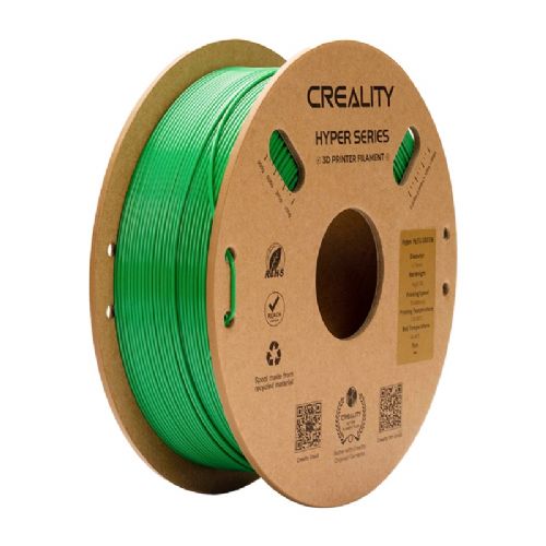 Filamenti za 3D tiskanje Creality Hyper PETG 1,75 mm zeleni – visoka hitrost tiskanja, izjemna trdnost, odpornost na UV in vlago, gladka ekstruzija, prosojen videz